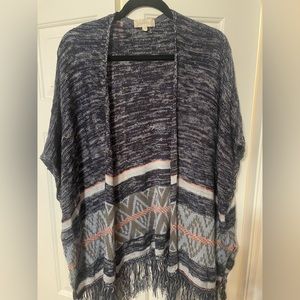 Altar’d State Blue Fringe Bottom Cardigan